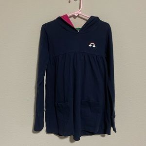 Navy Blue Carter’s Dress with Hoodie and Rainbow Decal
